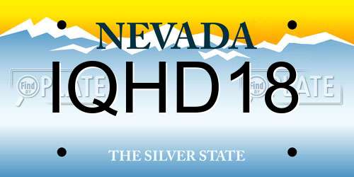 IQHD18 Nevada License Plate
