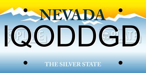 IQODDGD Nevada License Plate