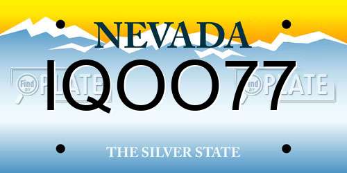 IQOO77 Nevada License Plate