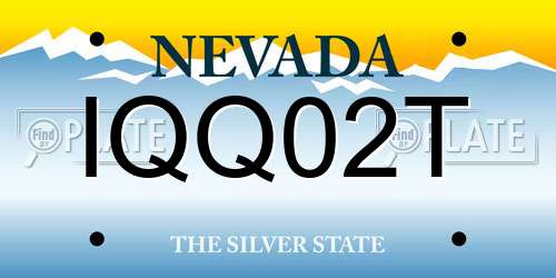 IQQ02T Nevada License Plate