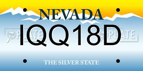 IQQ18D Nevada License Plate