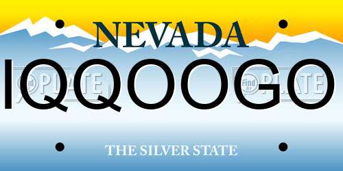 IQQOOGO Nevada License Plate