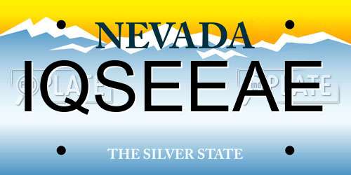 IQSEEAE Nevada License Plate