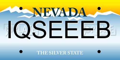 IQSEEEB Nevada License Plate