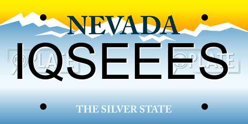 IQSEEES Nevada License Plate