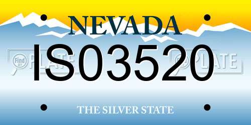 IS03520 Nevada License Plate