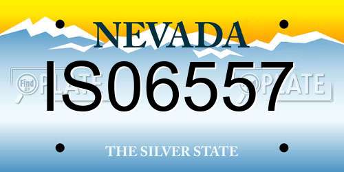 IS06557 Nevada License Plate