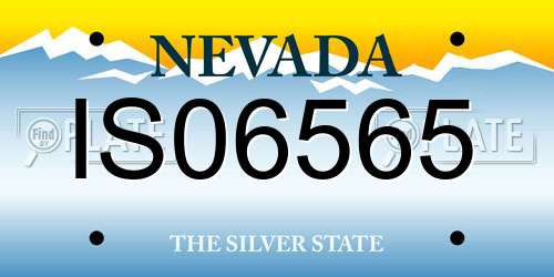 IS06565 Nevada License Plate
