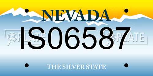 IS06587 Nevada License Plate