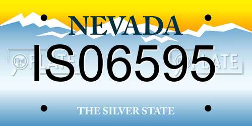 IS06595 Nevada License Plate