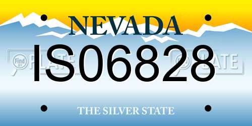IS06828 Nevada License Plate