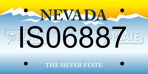 IS06887 Nevada License Plate