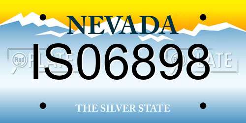 IS06898 Nevada License Plate