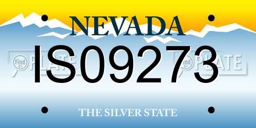 IS09273 Nevada License Plate