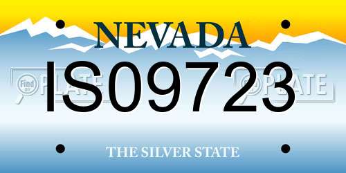 IS09723 Nevada License Plate