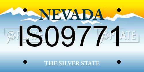 IS09771 Nevada License Plate
