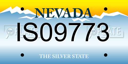 IS09773 Nevada License Plate