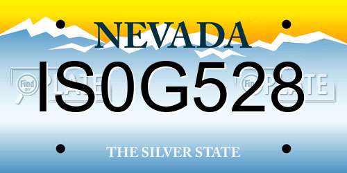 IS0G528 Nevada License Plate