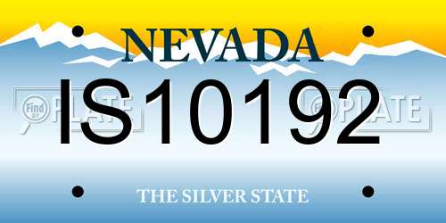 IS10192 Nevada License Plate