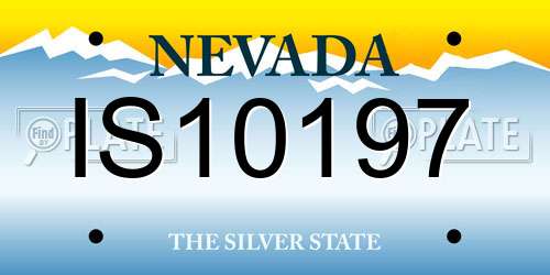 IS10197 Nevada License Plate