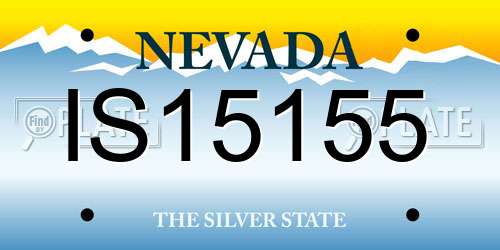 IS15155 Nevada License Plate