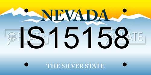IS15158 Nevada License Plate