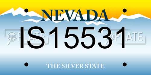 IS15531 Nevada License Plate