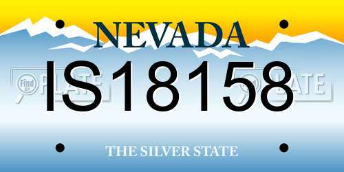 IS18158 Nevada License Plate