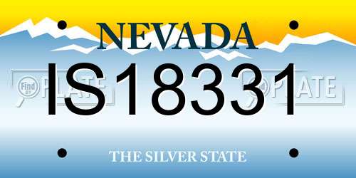 IS18331 Nevada License Plate