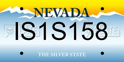 IS1S158 Nevada License Plate