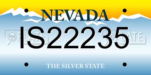 IS22235 Nevada License Plate