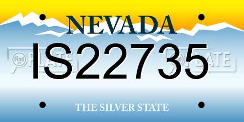 IS22735 Nevada License Plate