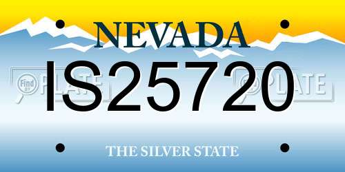 IS25720 Nevada License Plate