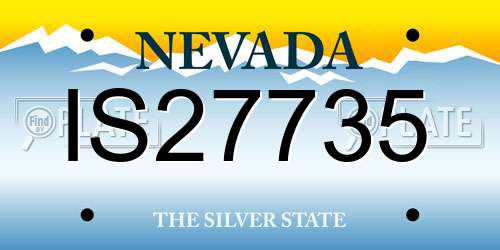IS27735 Nevada License Plate