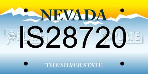 IS28720 Nevada License Plate