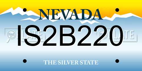 IS2B220 Nevada License Plate