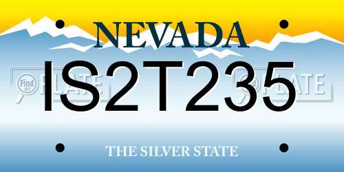 IS2T235 Nevada License Plate