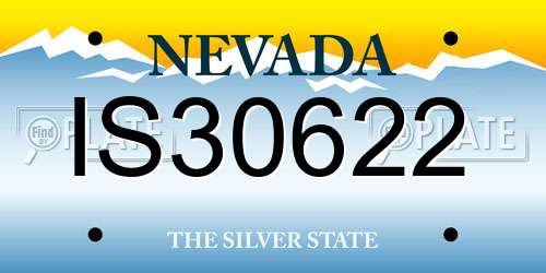 IS30622 Nevada License Plate
