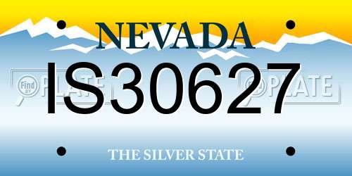 IS30627 Nevada License Plate