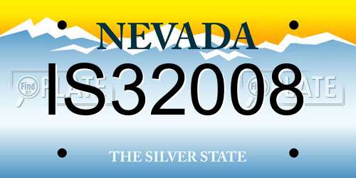 IS32008 Nevada License Plate