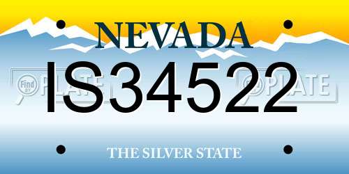 IS34522 Nevada License Plate