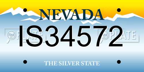 IS34572 Nevada License Plate