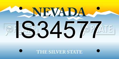 IS34577 Nevada License Plate