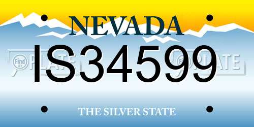 IS34599 Nevada License Plate