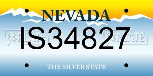 IS34827 Nevada License Plate