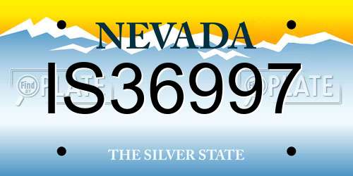 IS36997 Nevada License Plate