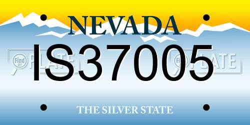 IS37005 Nevada License Plate