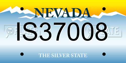 IS37008 Nevada License Plate
