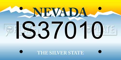 IS37010 Nevada License Plate
