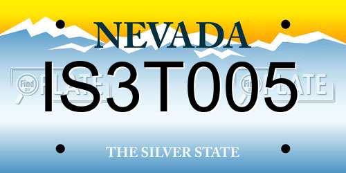 IS3T005 Nevada License Plate